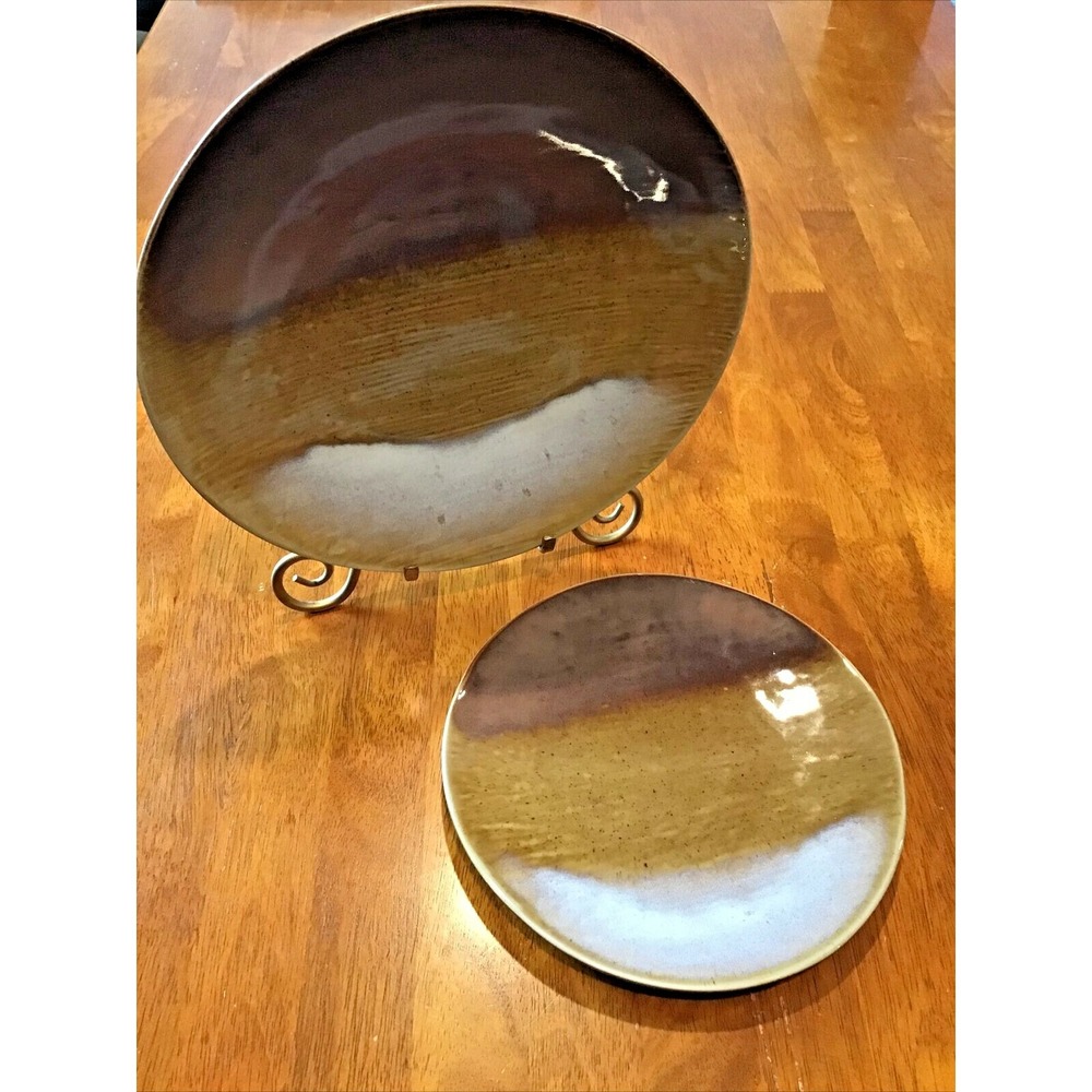 Ombre Dinner and Dessert Plates‎ La Dolce Vita Collection Tan Blush White Artsy